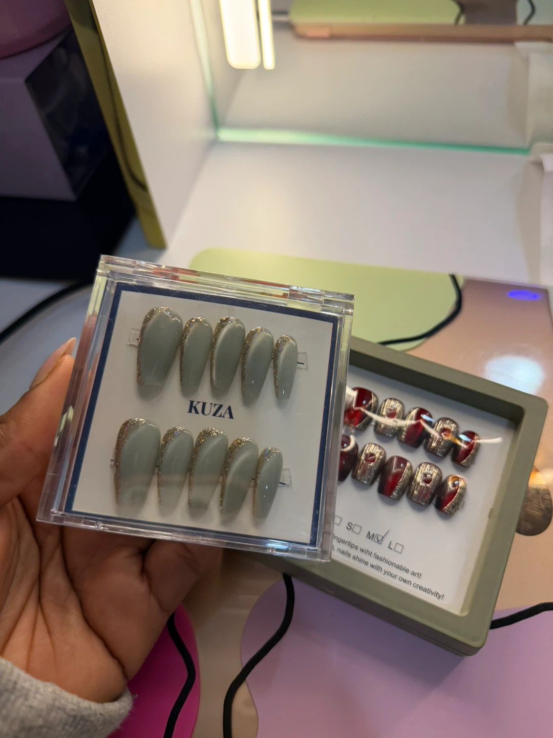 Handmade Cat Eye Press-On Nails - photo 2