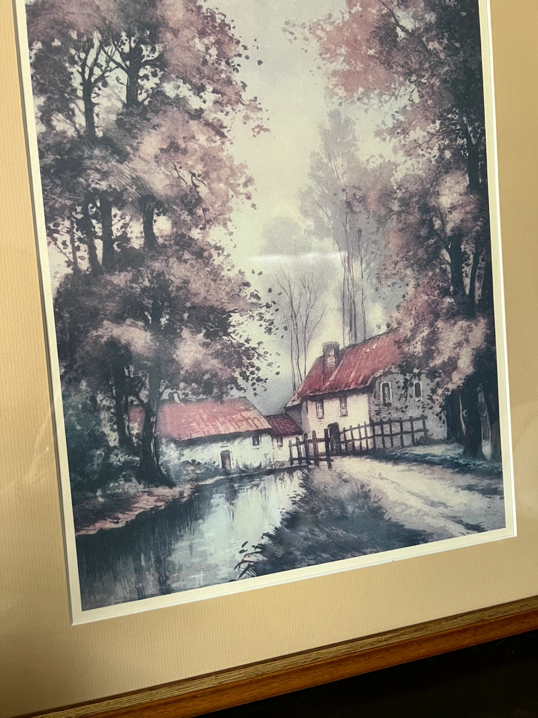 Vintage Cottage Scene Art Print - photo 3