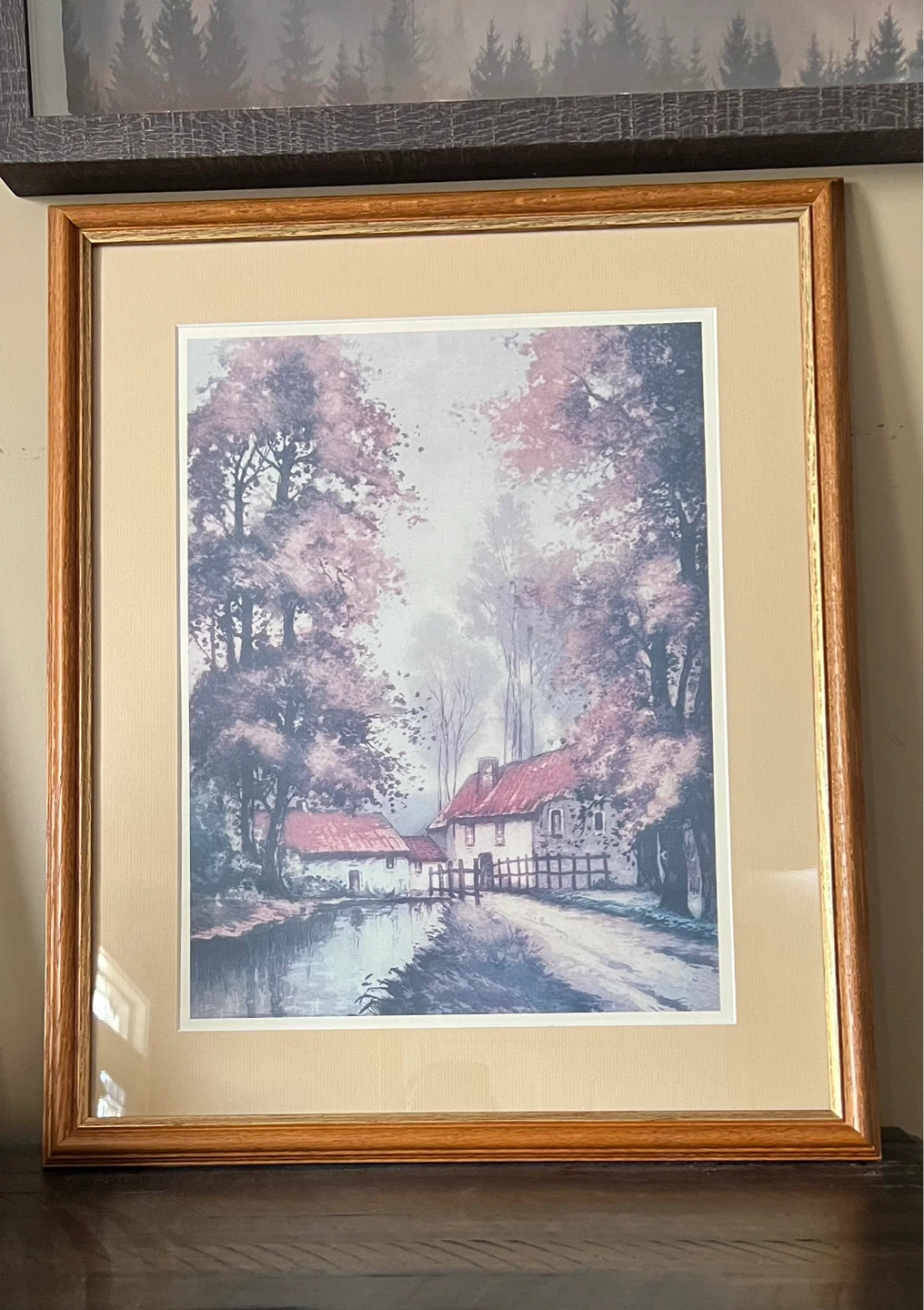 Vintage Cottage Scene Art Print - photo 2