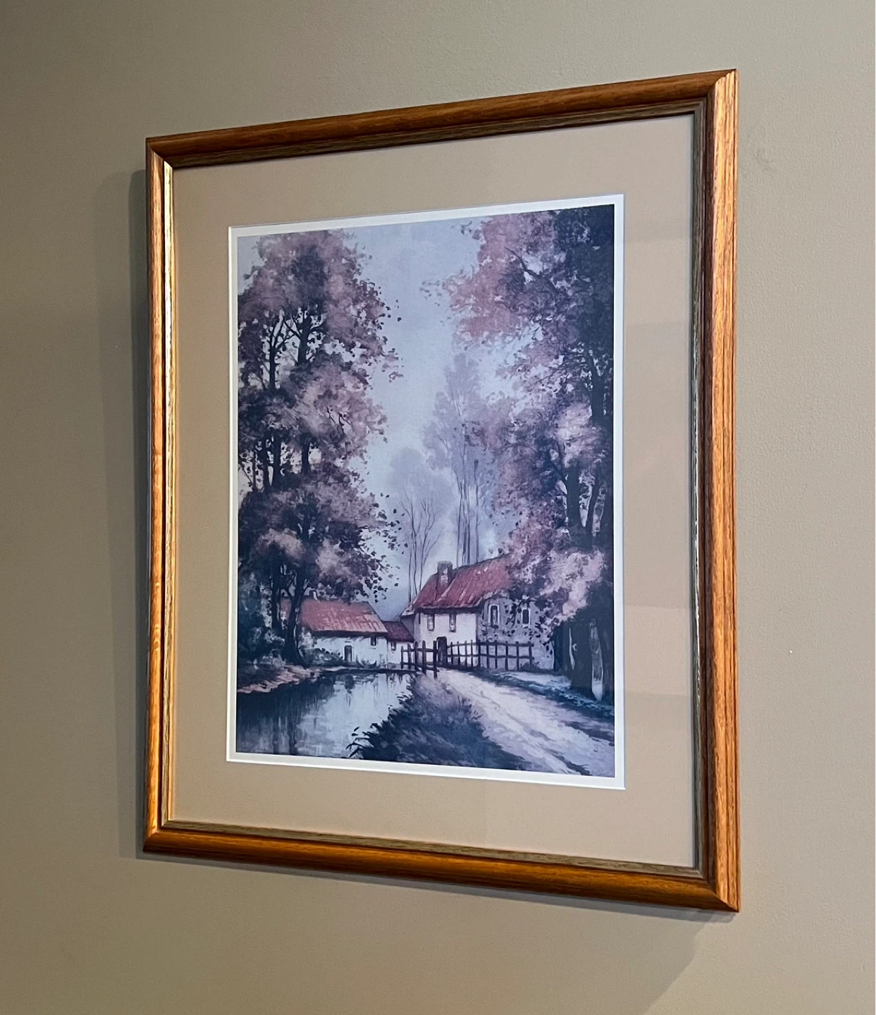 Vintage Cottage Scene Art Print