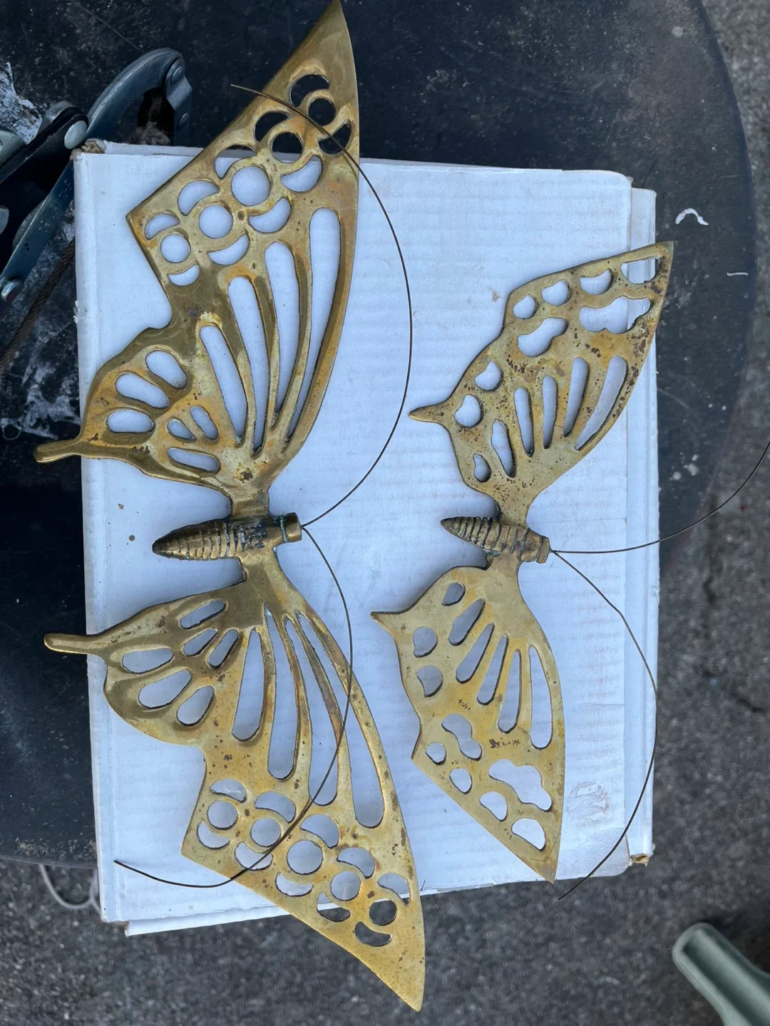 Vintage Brass Butterfly Wall Decor Set - photo 3