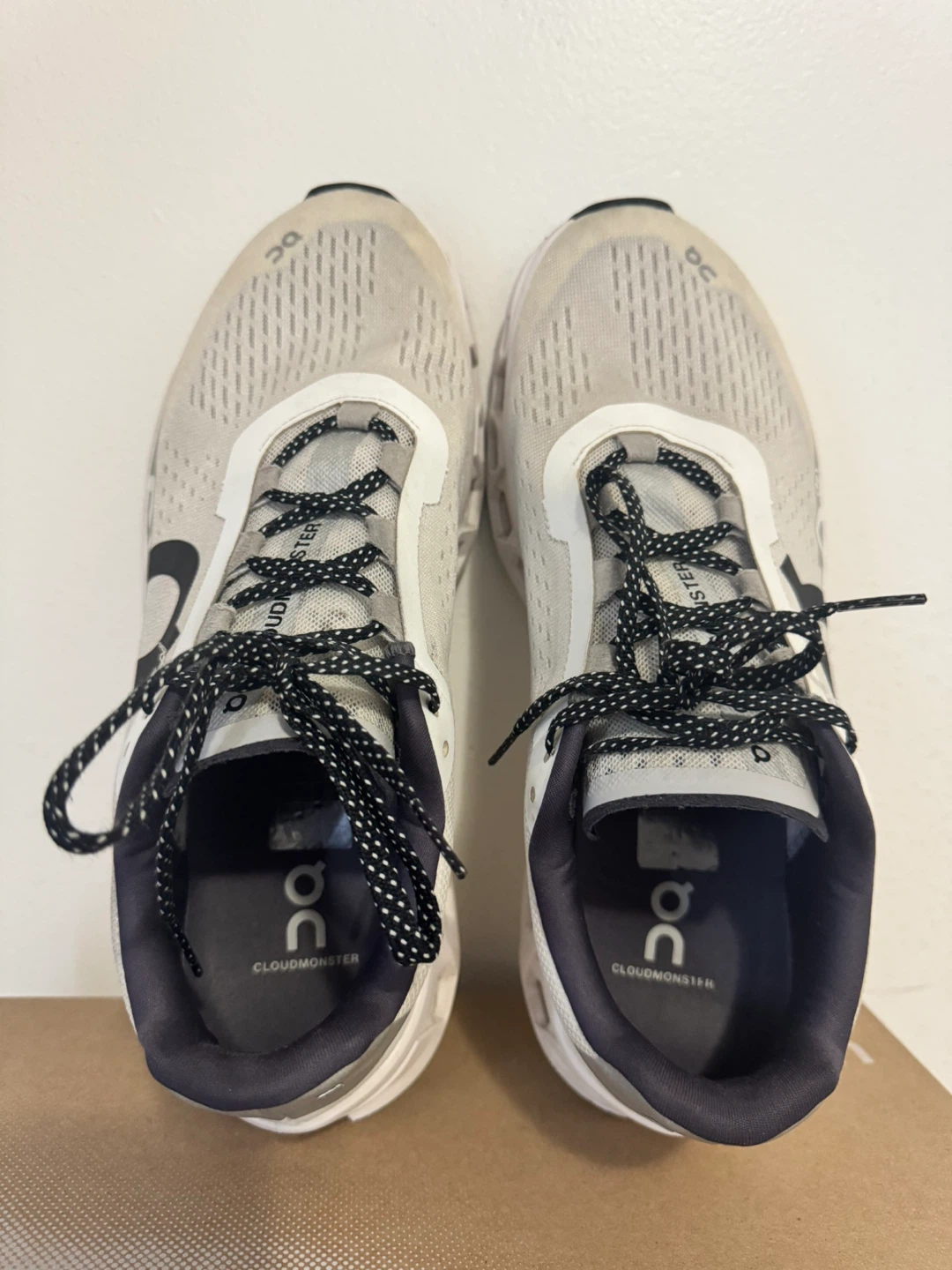 ON Cloudmonster Running Shoes - White/White, Size 10.5 Men's - photo 4