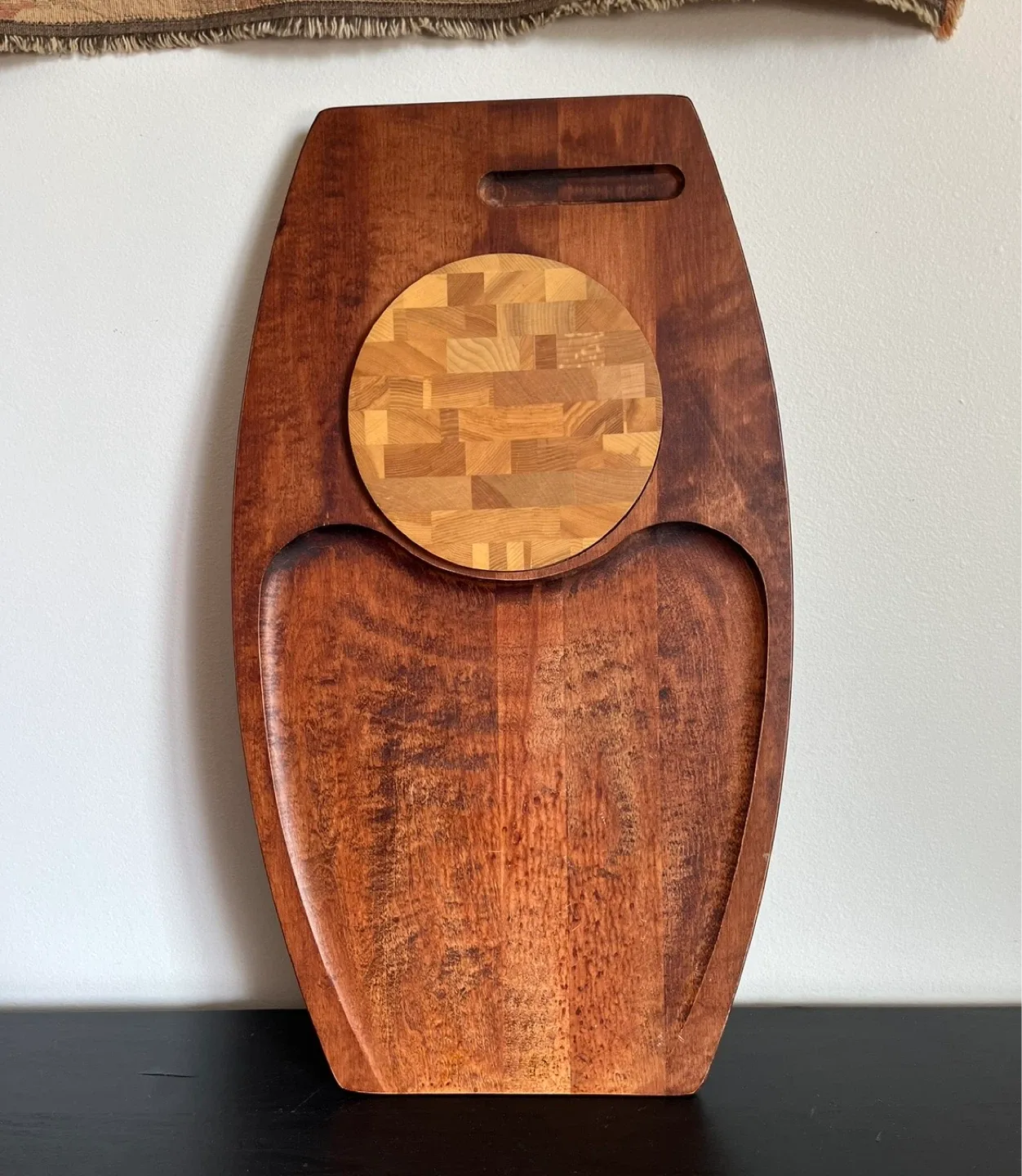 MCM bariboo craft cutting board with butchers block