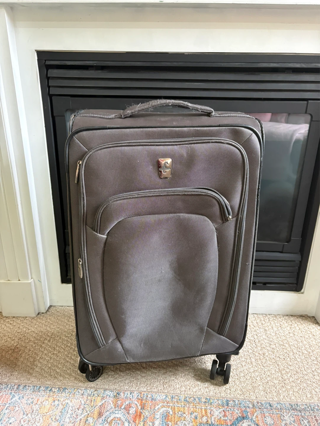 Grey Delsey Luggage Suitcase size 9 x16x27