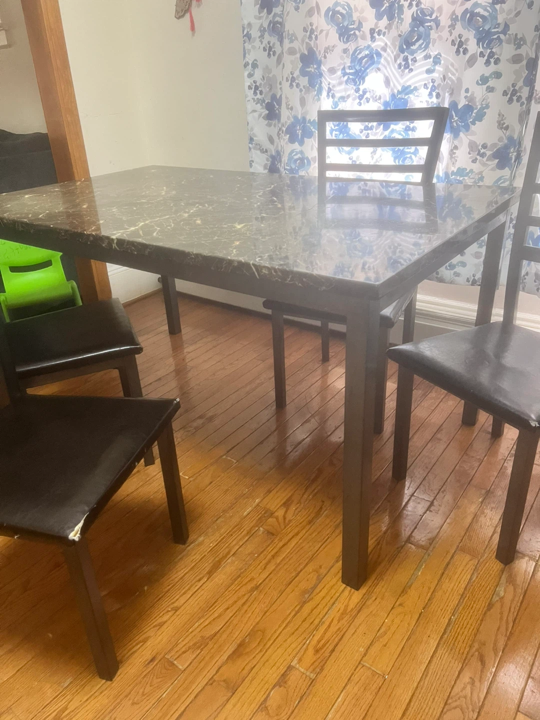 Marble Top Dining Table with 4 Chairs - photo 2