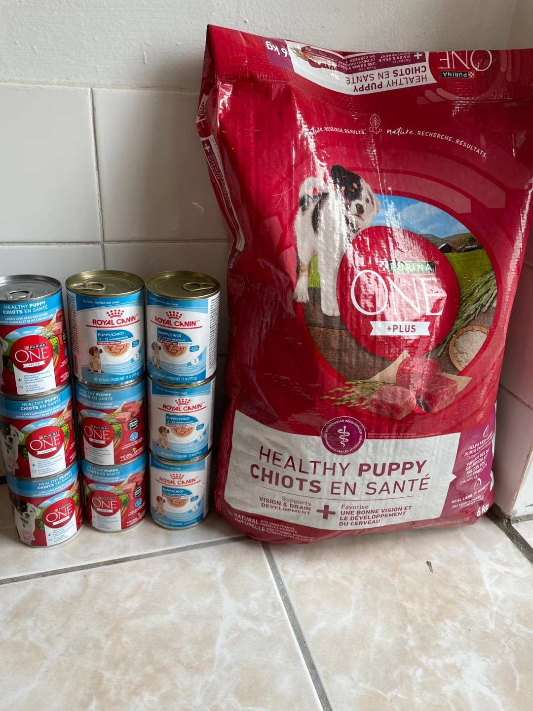 Puppy Wet & Dry Food Lot Brand New