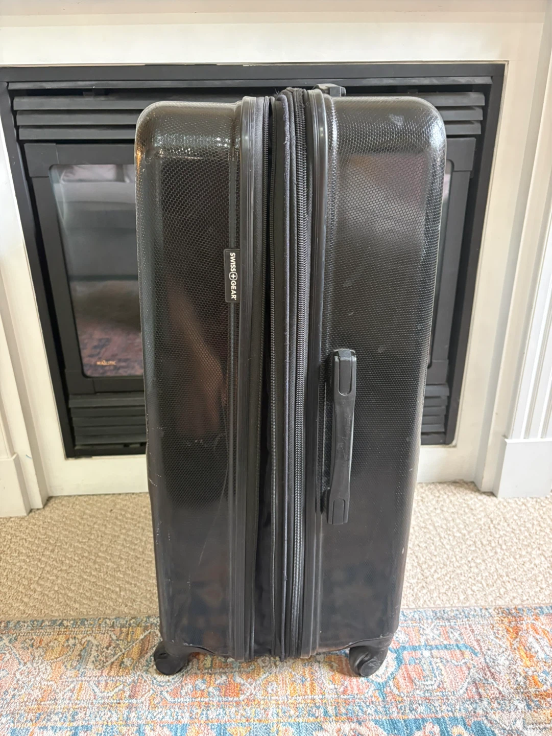 Swiss Gear Black Hardside Luggage some stain on inside - photo 2