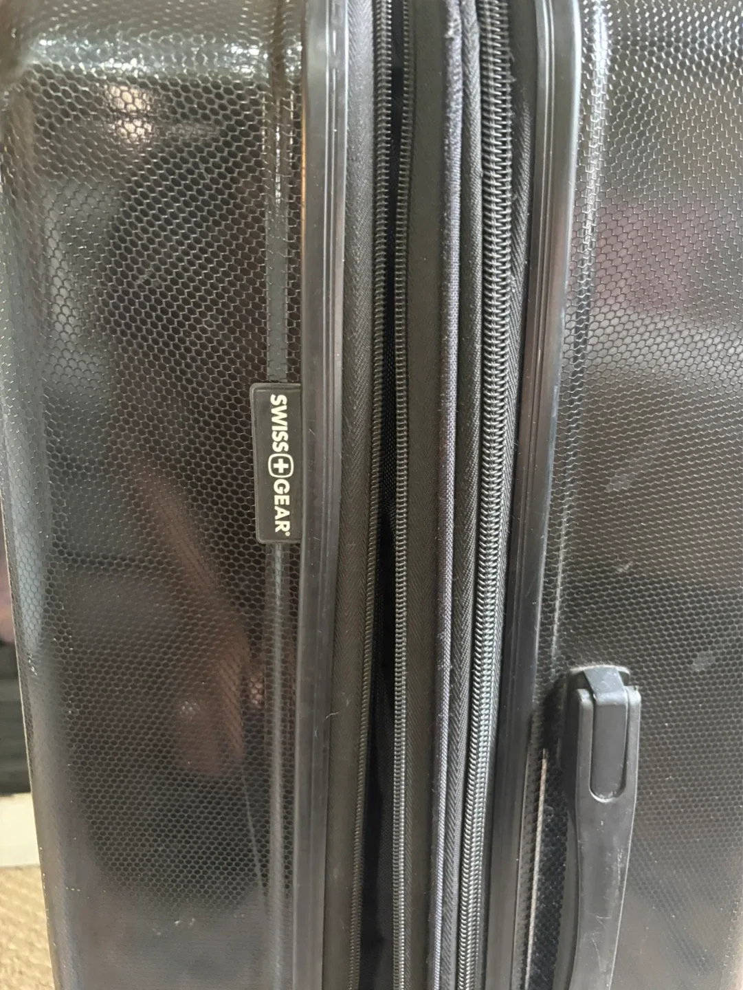 Swiss Gear Black Hardside Luggage some stain on inside - photo 3