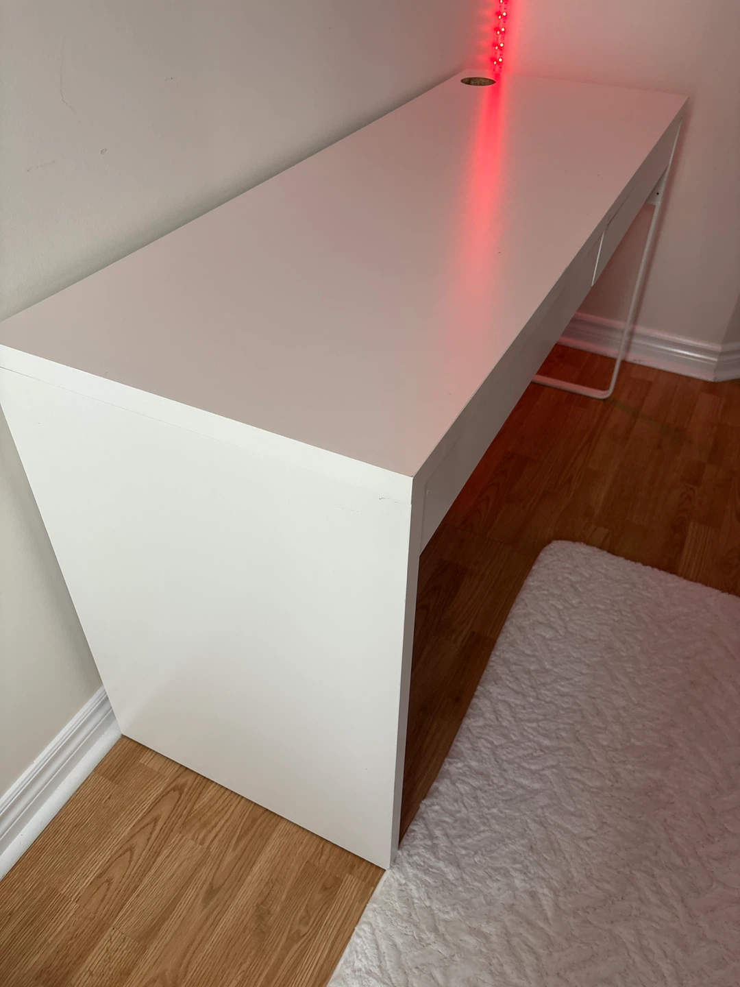 White ikea Desk with Drawer