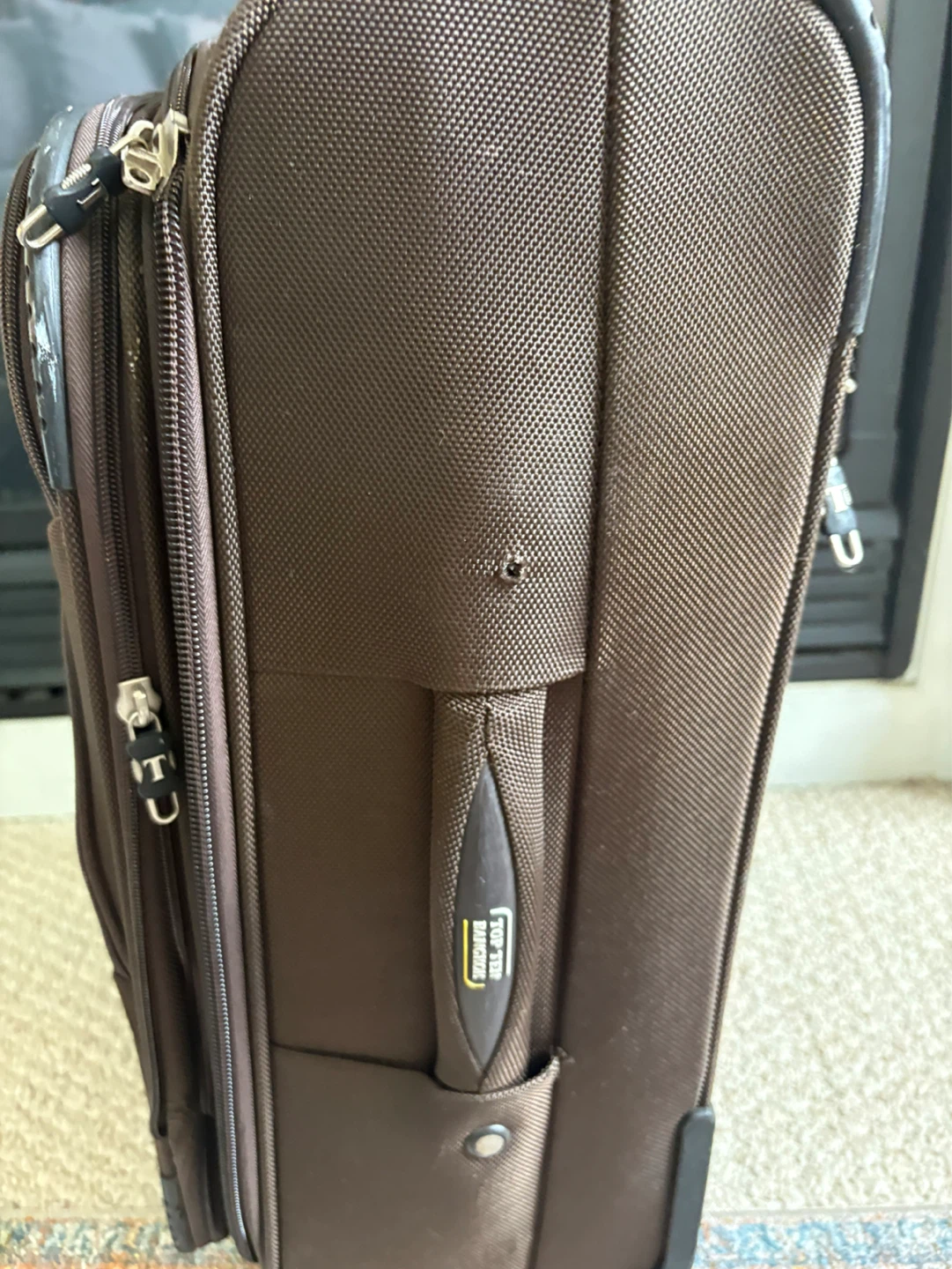 Brown Top-Tote Rolling Suitcase size 15x22x9 - photo 5