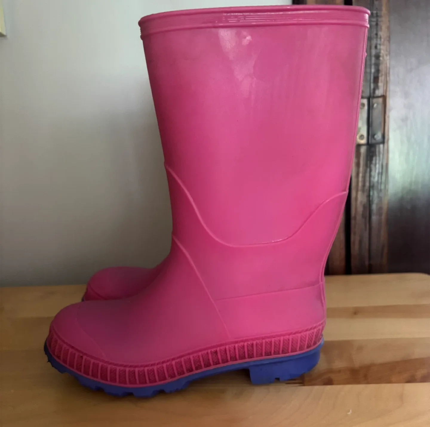 Pink Rubber Rain Boots