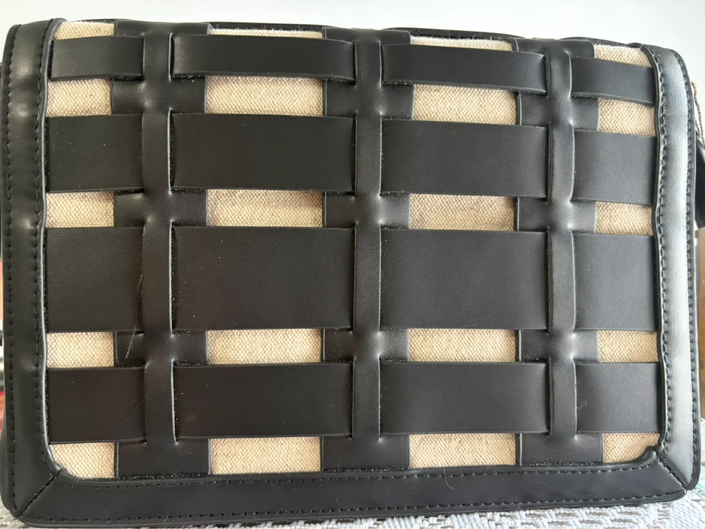 Black Woven Clutch Purse
