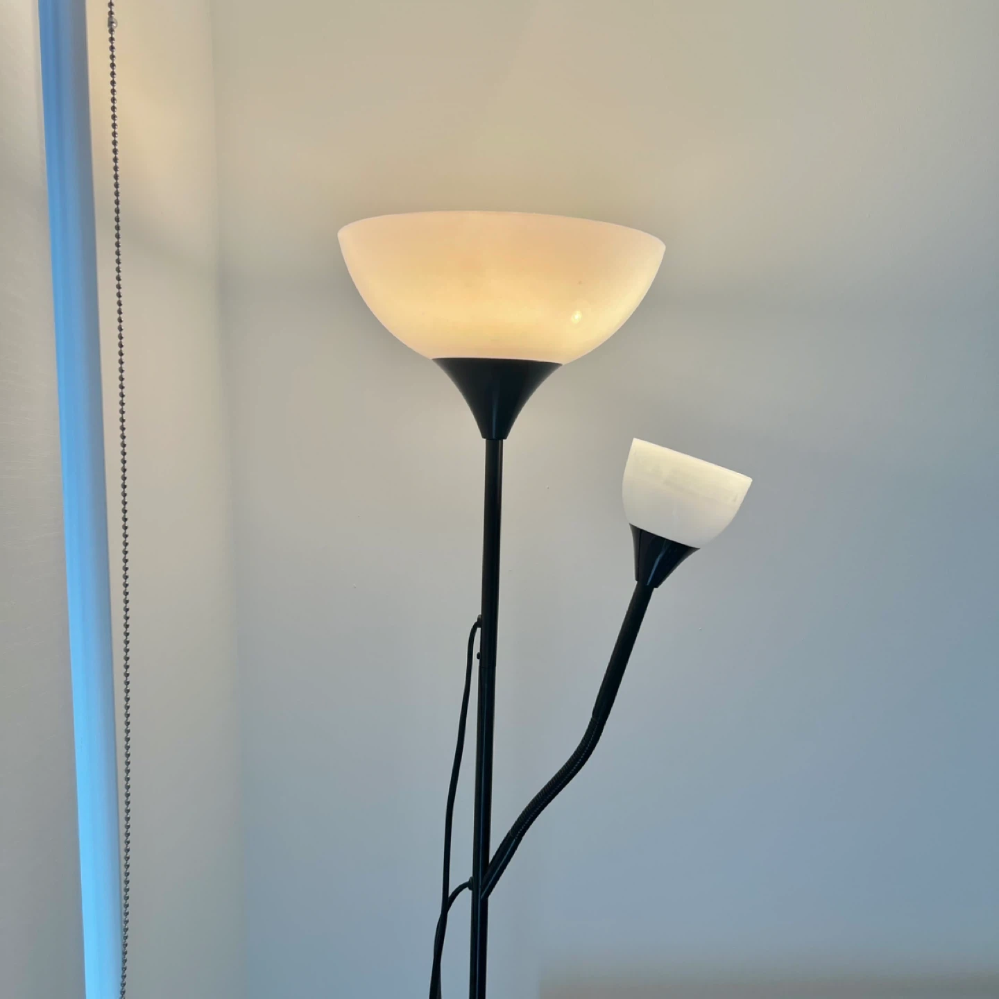 (Retail $30)IKEA Floor Uplighter/Reading Lamp with Two Bulbs - photo 2