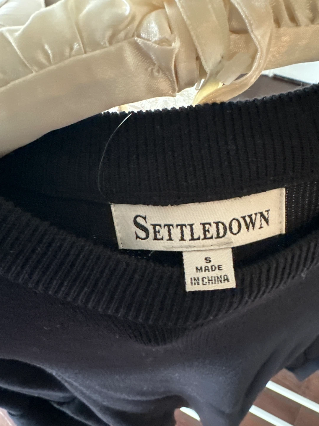 Settledown Black Ruffle Sleeve Dress - Size S - photo 3