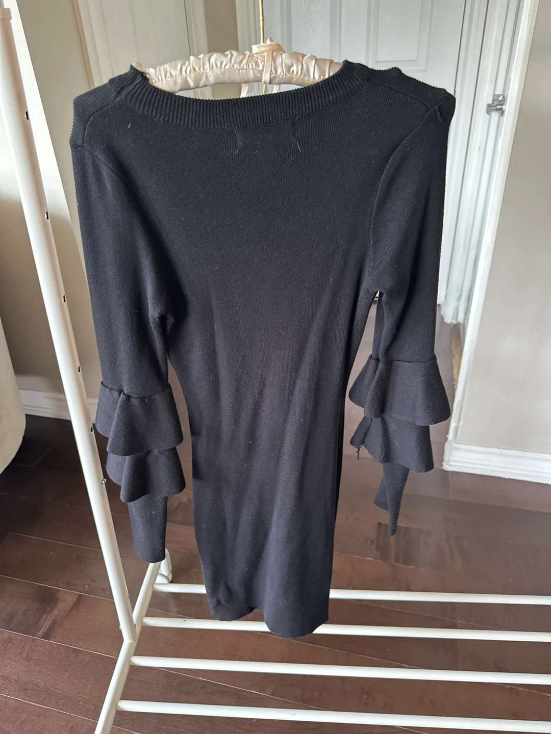 Settledown Black Ruffle Sleeve Dress - Size S - photo 2