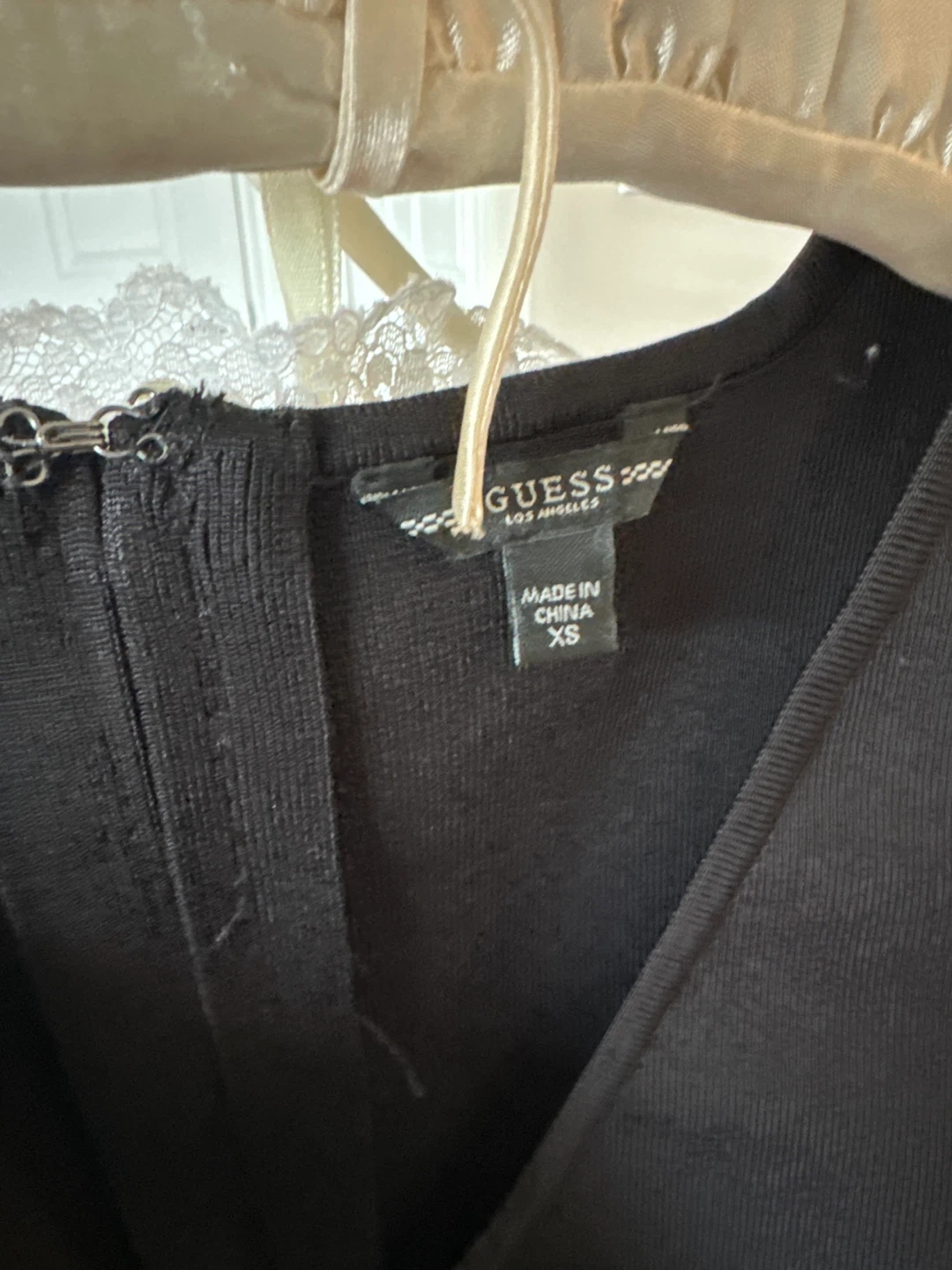GUESS Black Sleeveless V-Neck Cropped Top & Skirt Set Size XS/S
