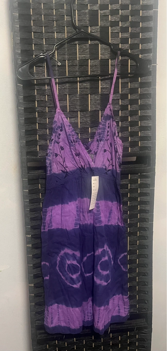 Purple Tie-Dye Sundress size S