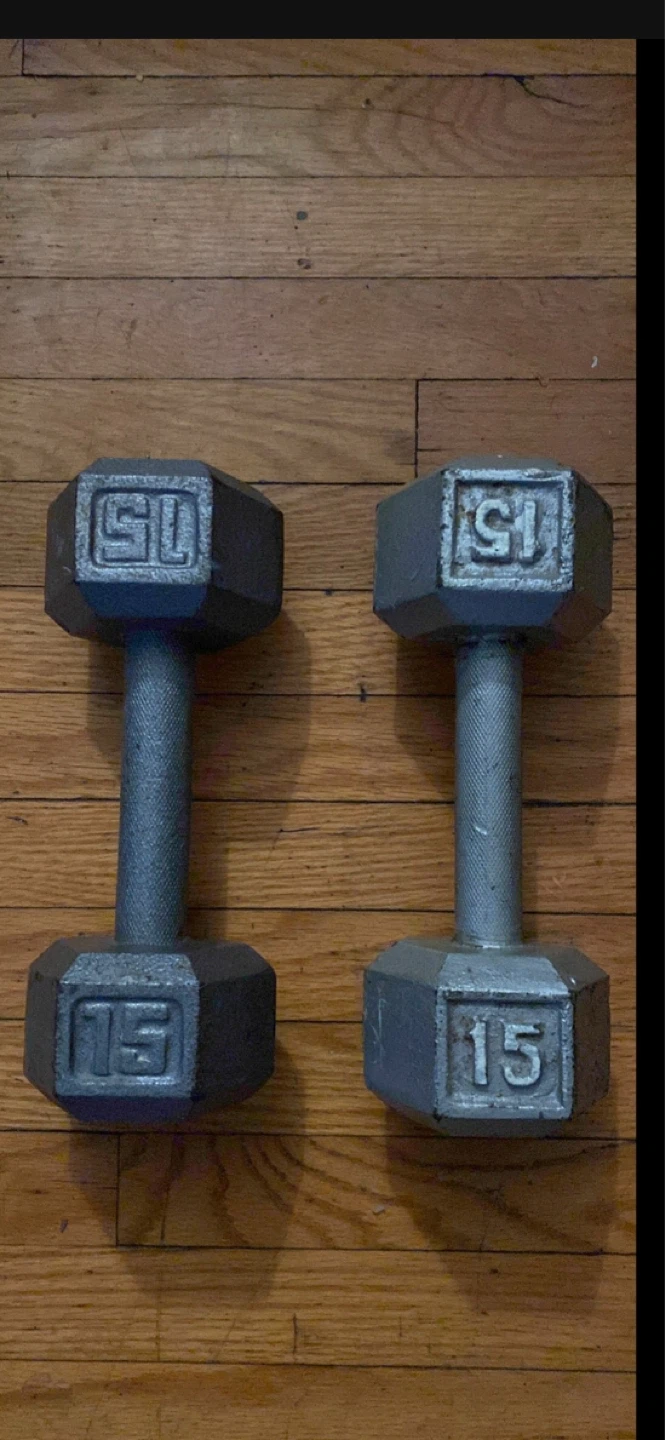 Pair of 15lb Dumbbells