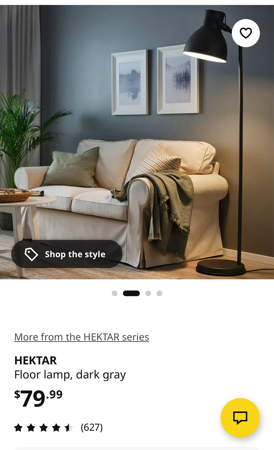 (Retail $90)IKEA HEKTAR Floor Lamp - Dark Gray - photo 3