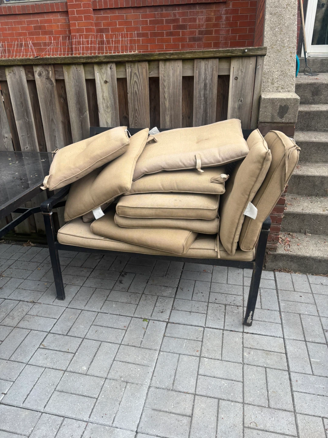 Outdoor patio dining table and chairs