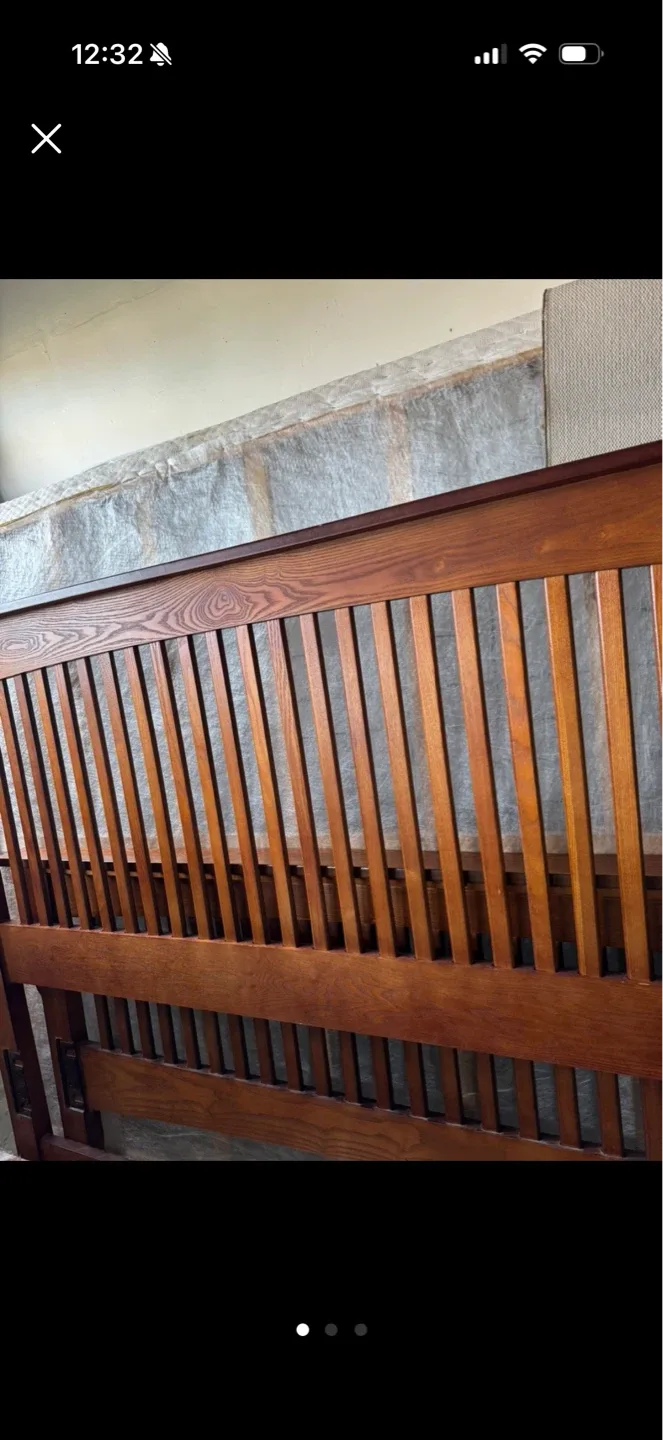 Solid Wood Slat Headboard and Footboard - photo 3