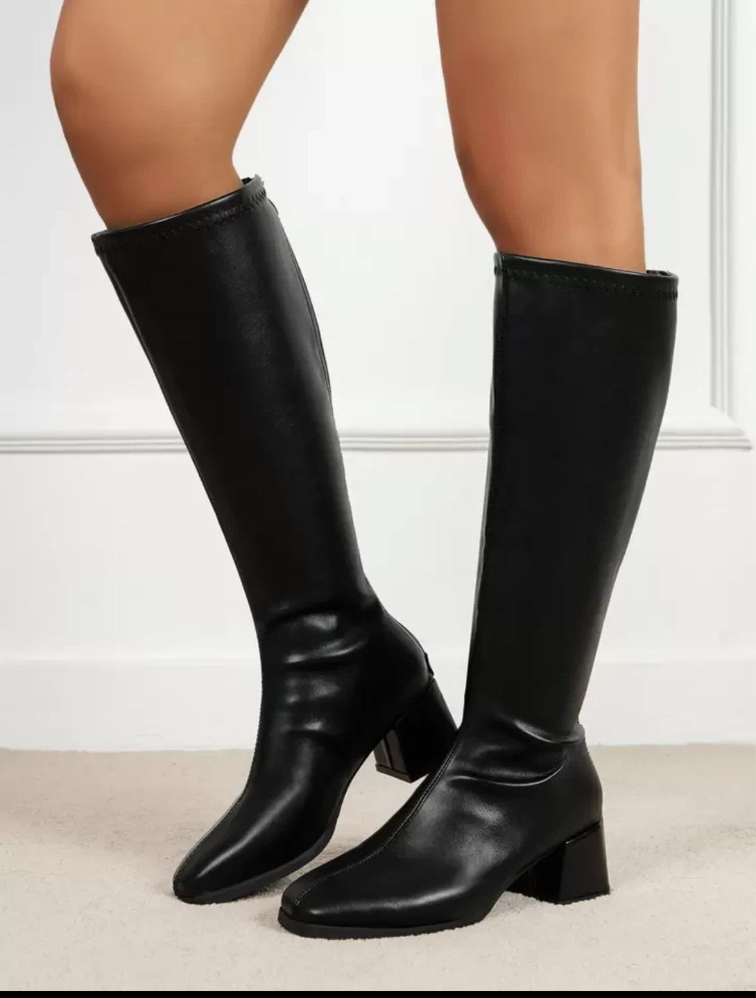 Black Knee-High Boots