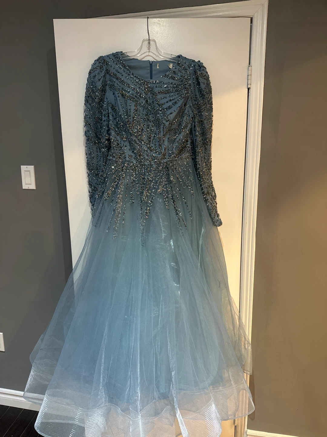 BEAU COUPE Blue Beaded Gown - photo 2
