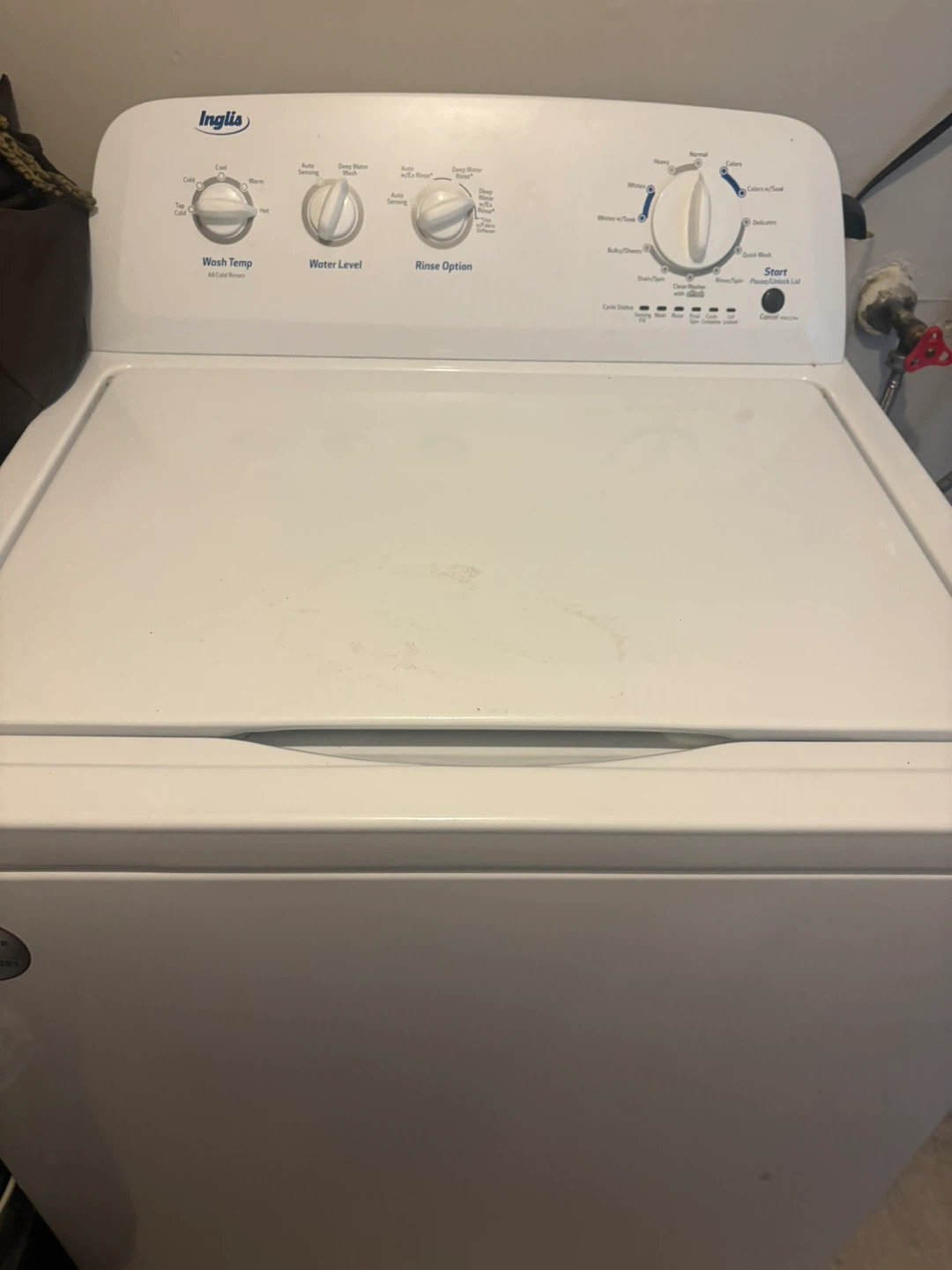 Inglis White Top Load Washing Machine & Midea Grey Dryer
