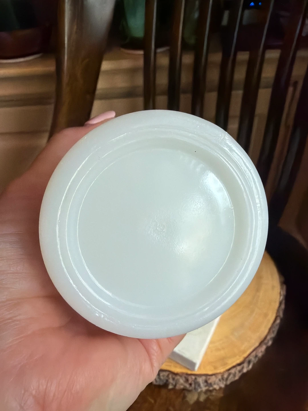 Vintage White Hobnail Milk Glass Vase - photo 4