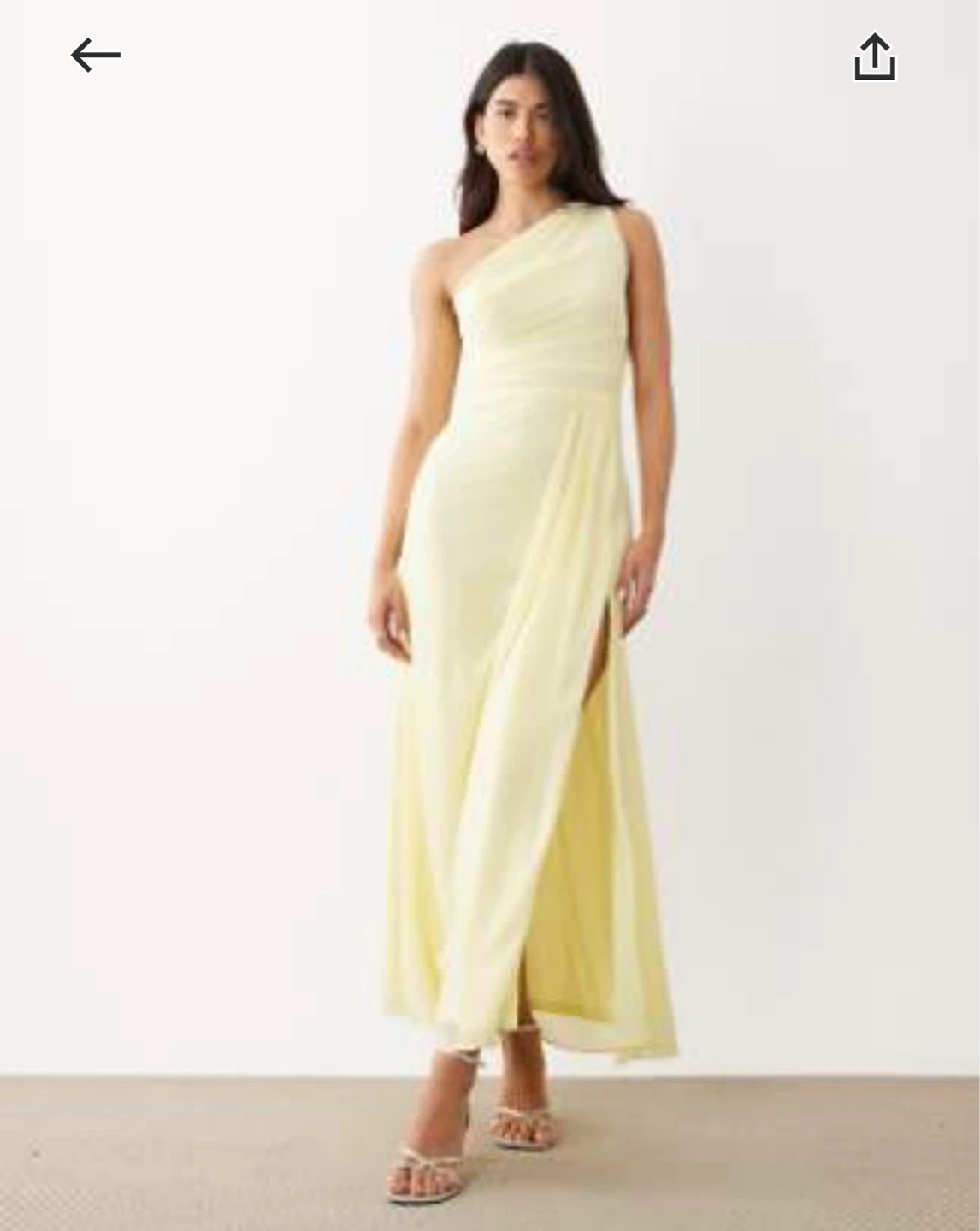 TFNC Bridesmaid Chiffon Maxi Dress - Butter Yellow - US 12