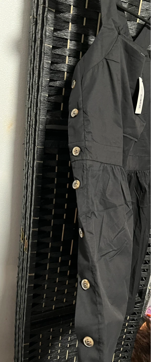Black Button-Front Dress - photo 3