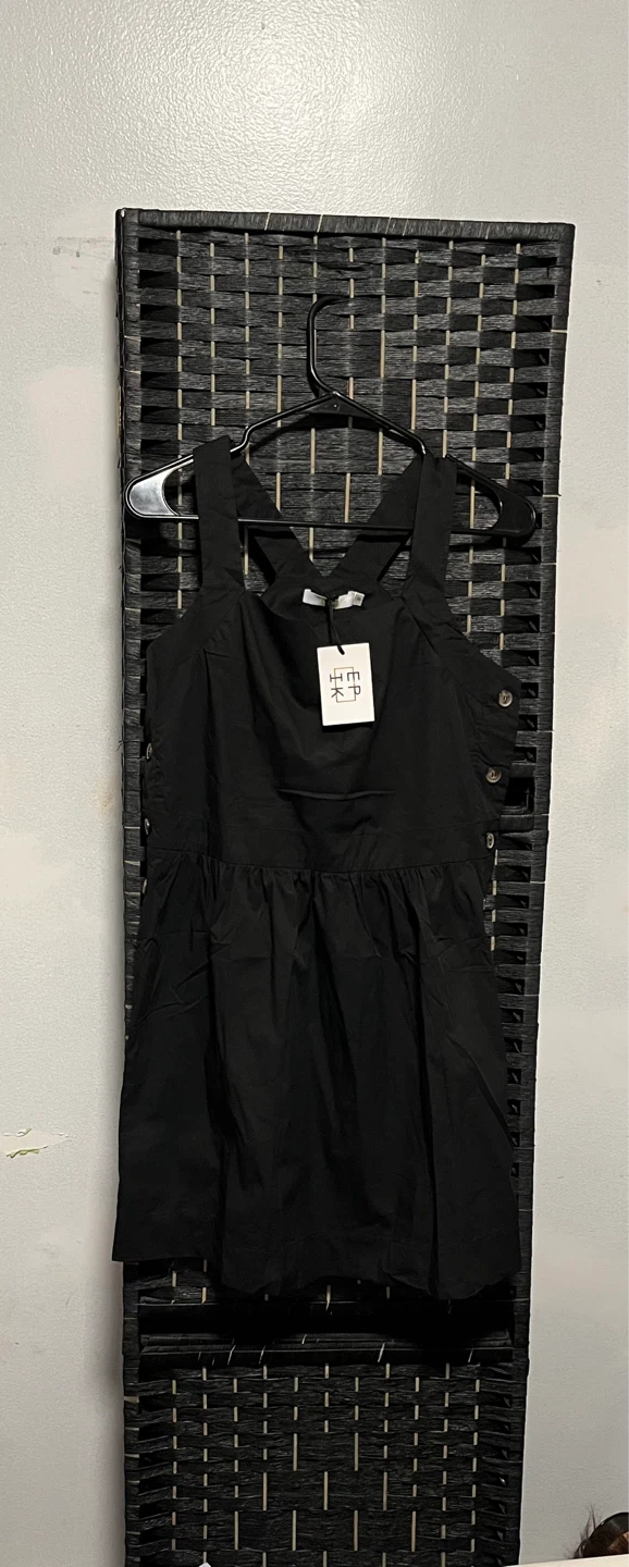 Black Button-Front Dress
