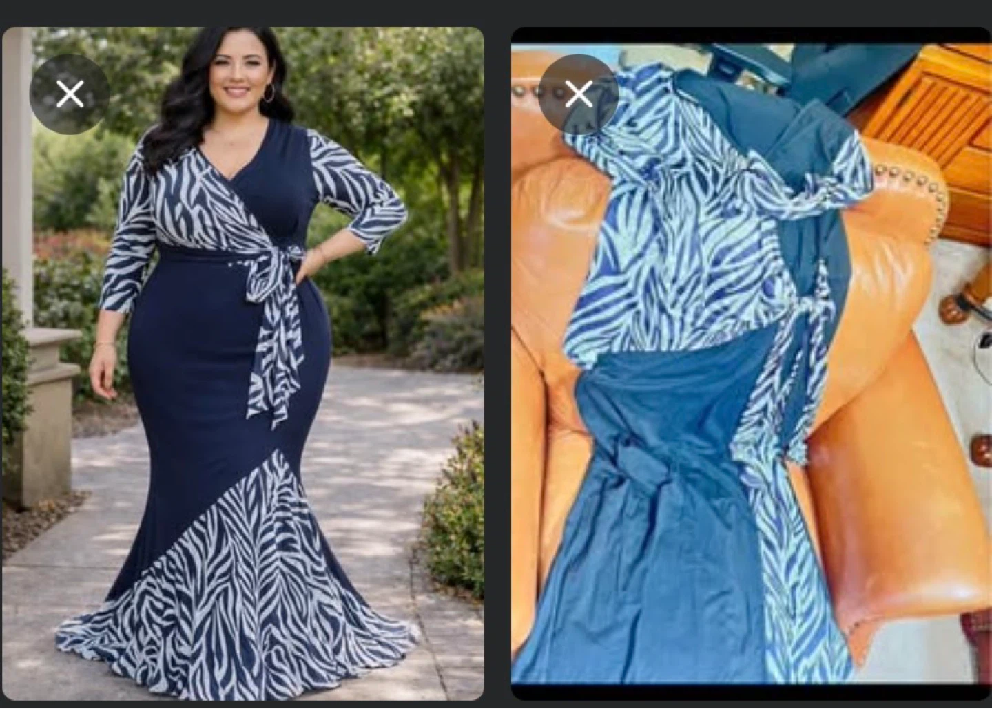 Women's Black Zebra Print Maxi Dress
