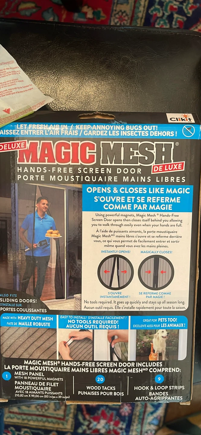 Deluxe Magic Mesh Hands-Free Screen Door
