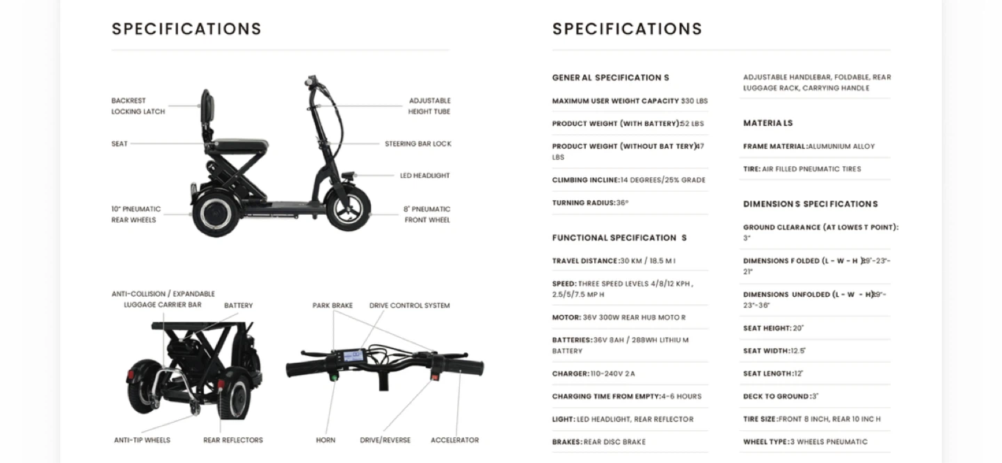Folding Mobility Scooter - photo 3