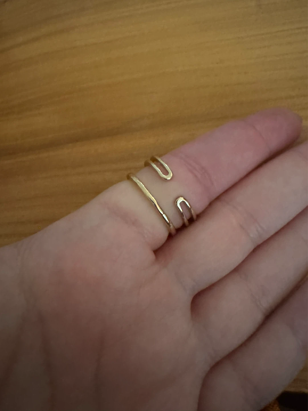 Gold Tone Pear Cut Ring Set - size 10 - photo 2