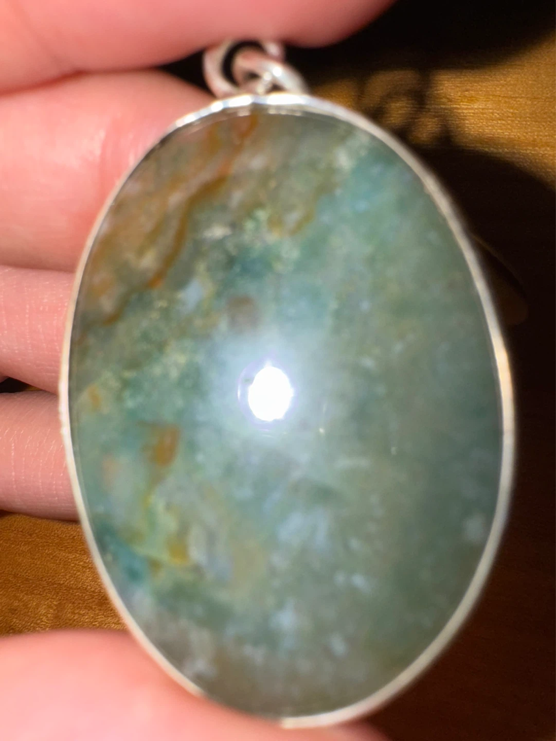 Oval chrysoprase Pendant