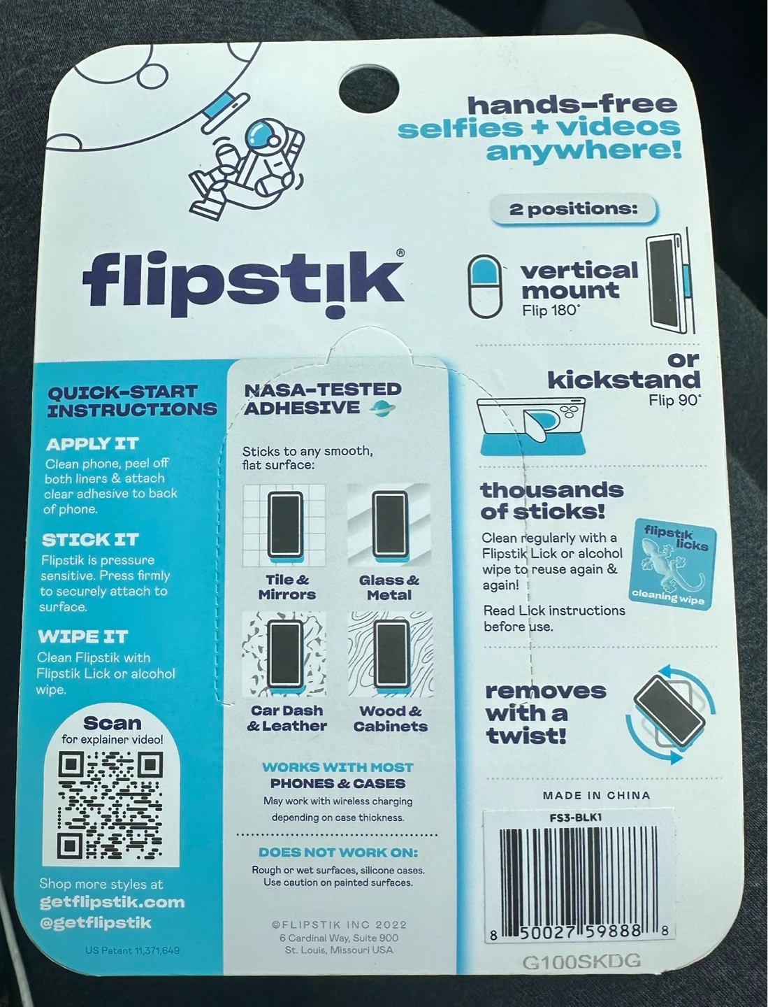 Flipstik Hands-Free Phone Mount & Kickstand - photo 2