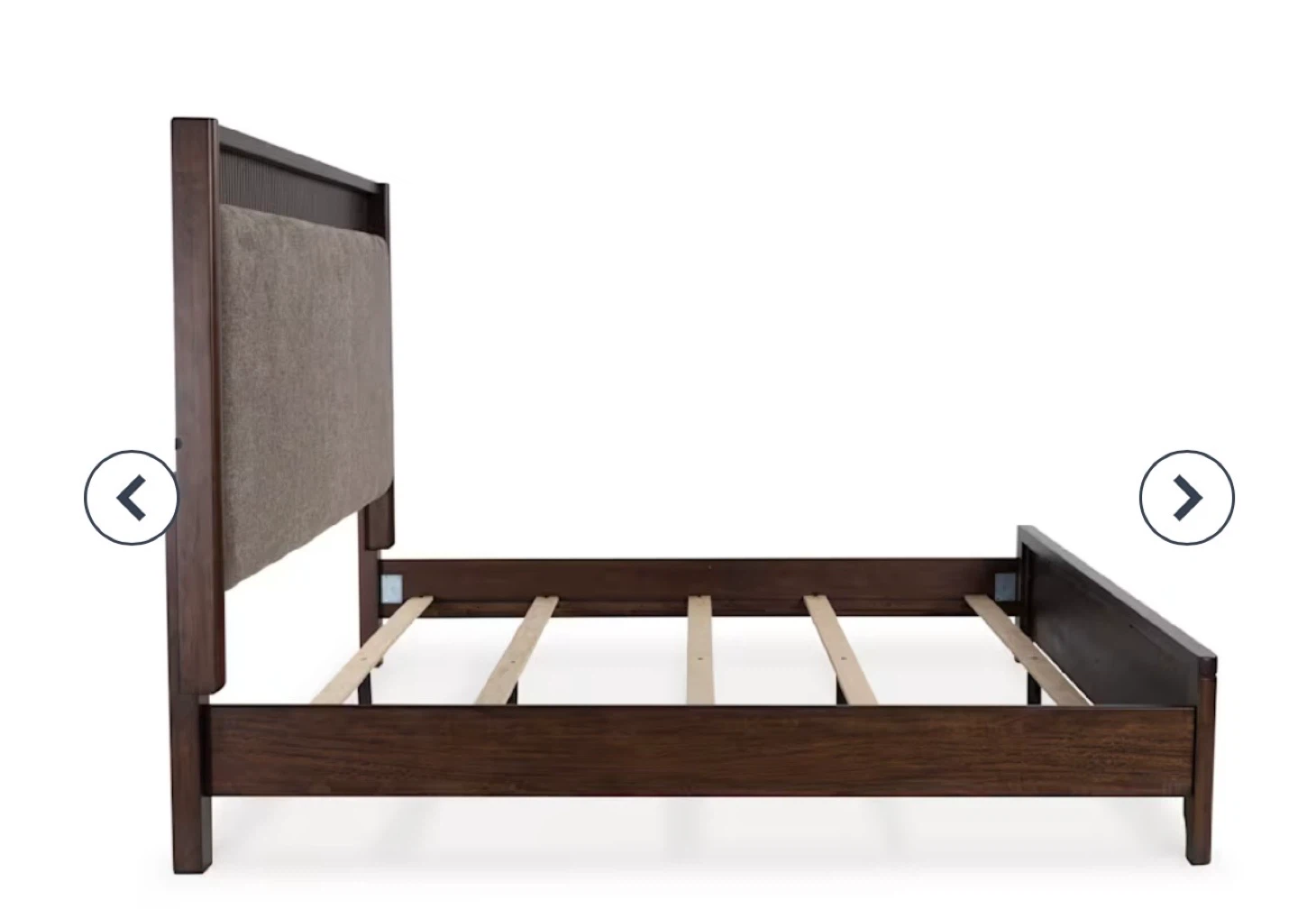 Modern queen Bed Frame with Upholstered Headboard and LED Lights - photo 2