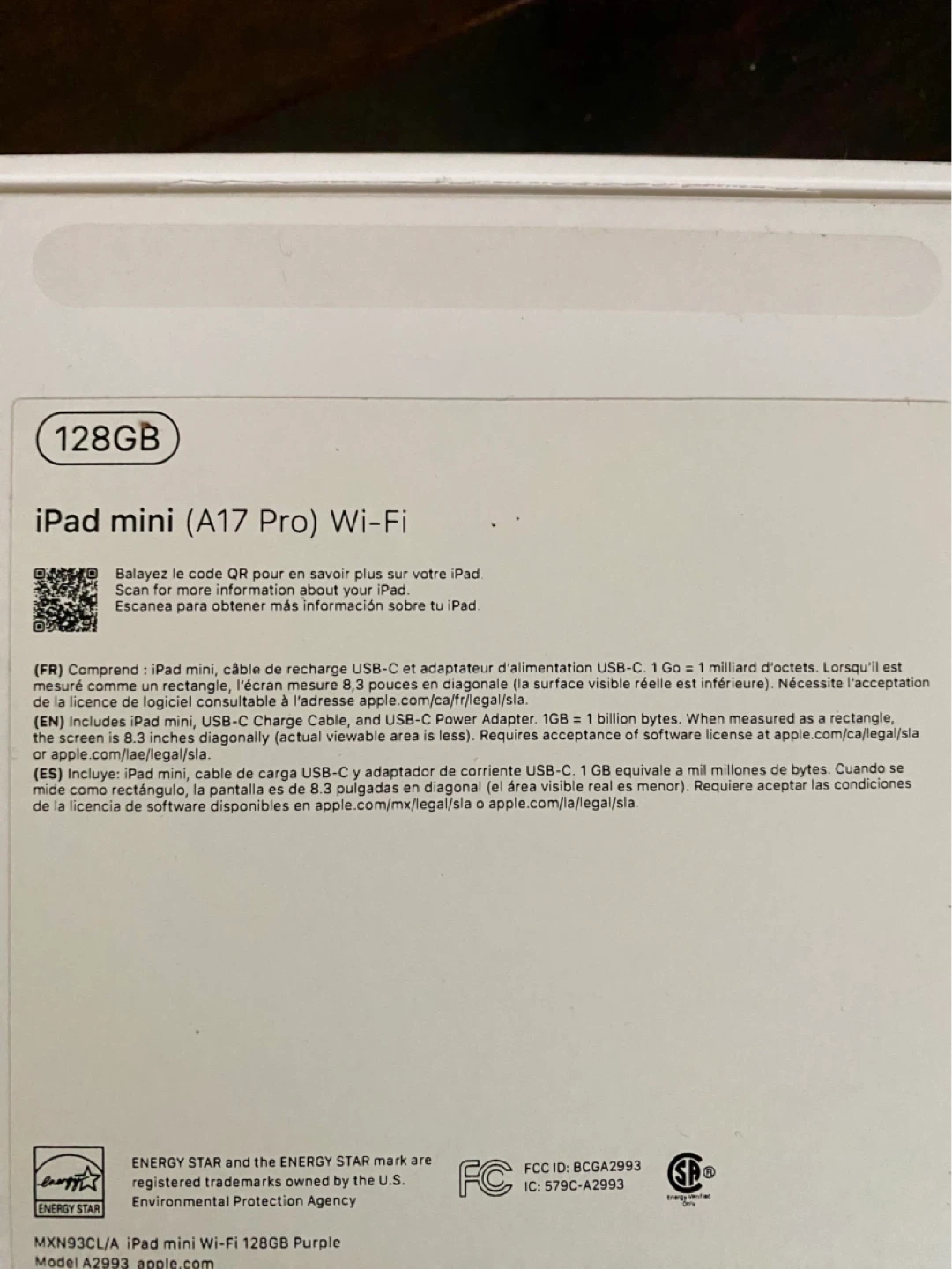 Apple iPad mini (A17 Pro) Wi-Fi 128GB Purple - photo 2