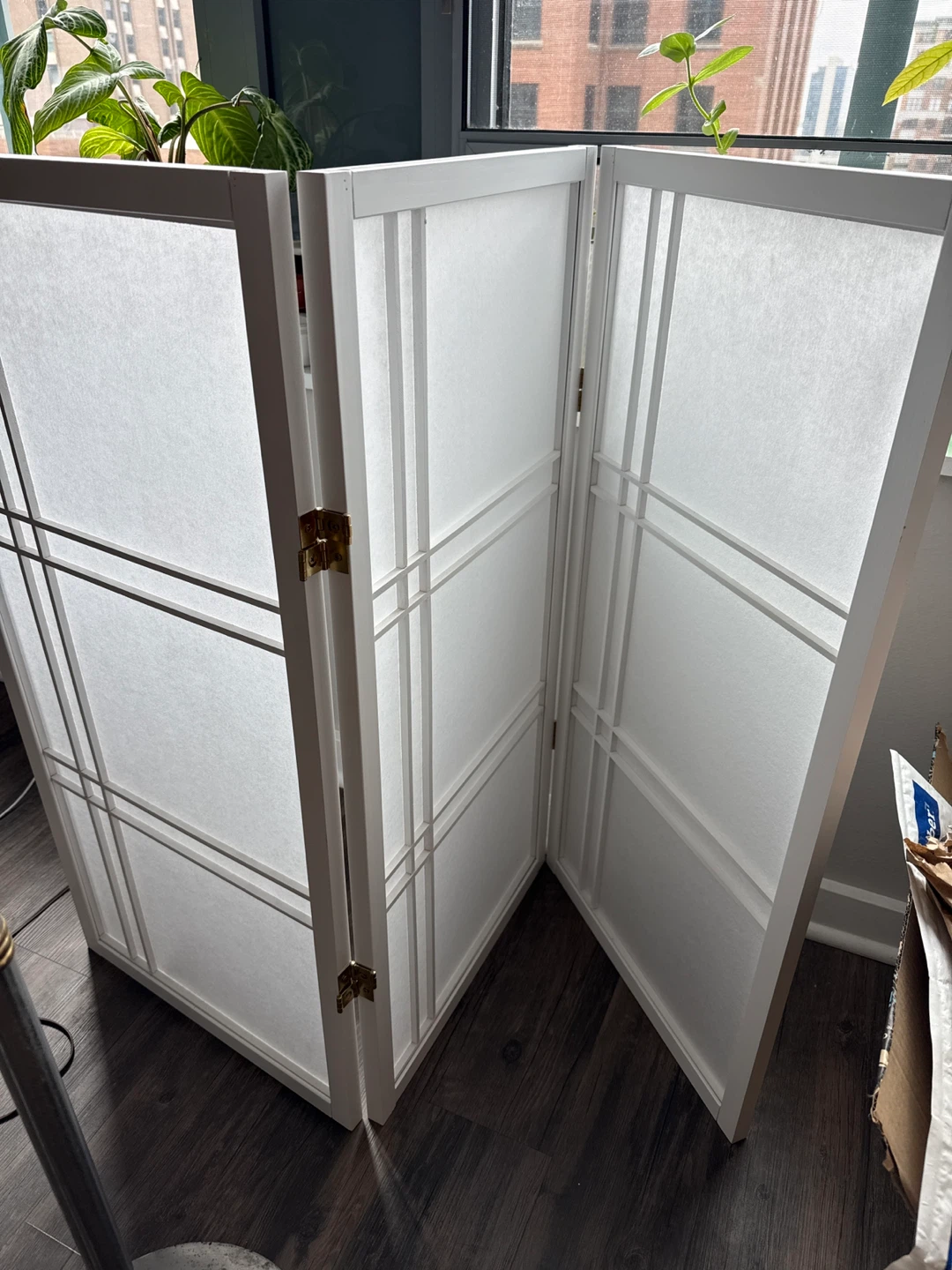 3-Panel White Shoji Screen Room Divider - photo 2