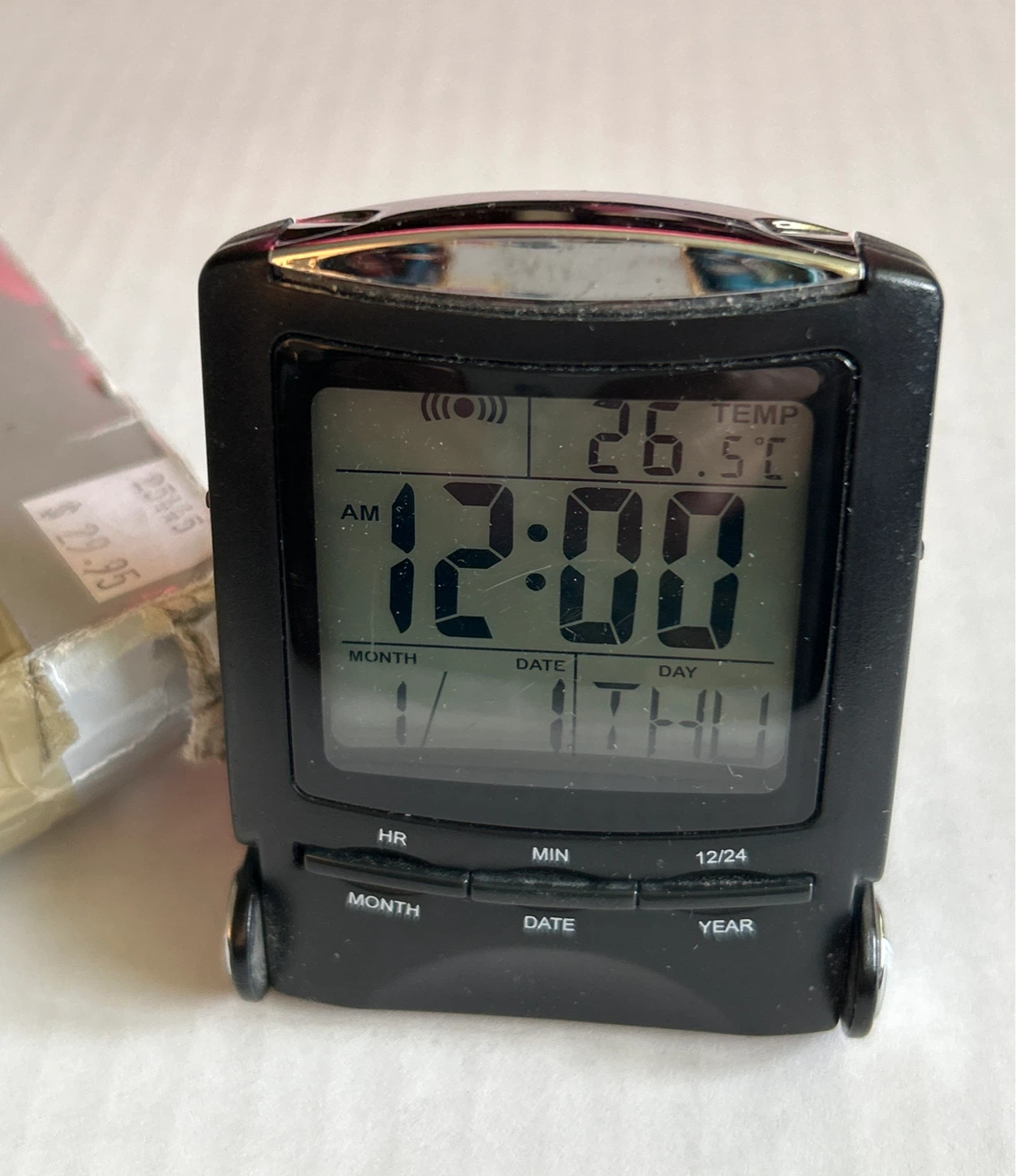 Digital Travel Alarm Clock with Temperature