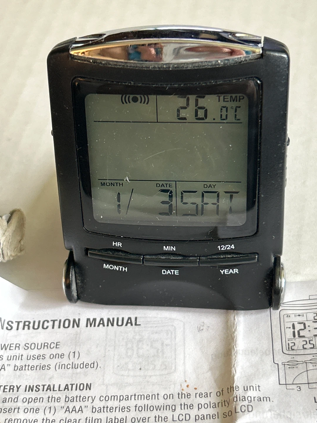 Digital Travel Alarm Clock with Temperature - photo 2