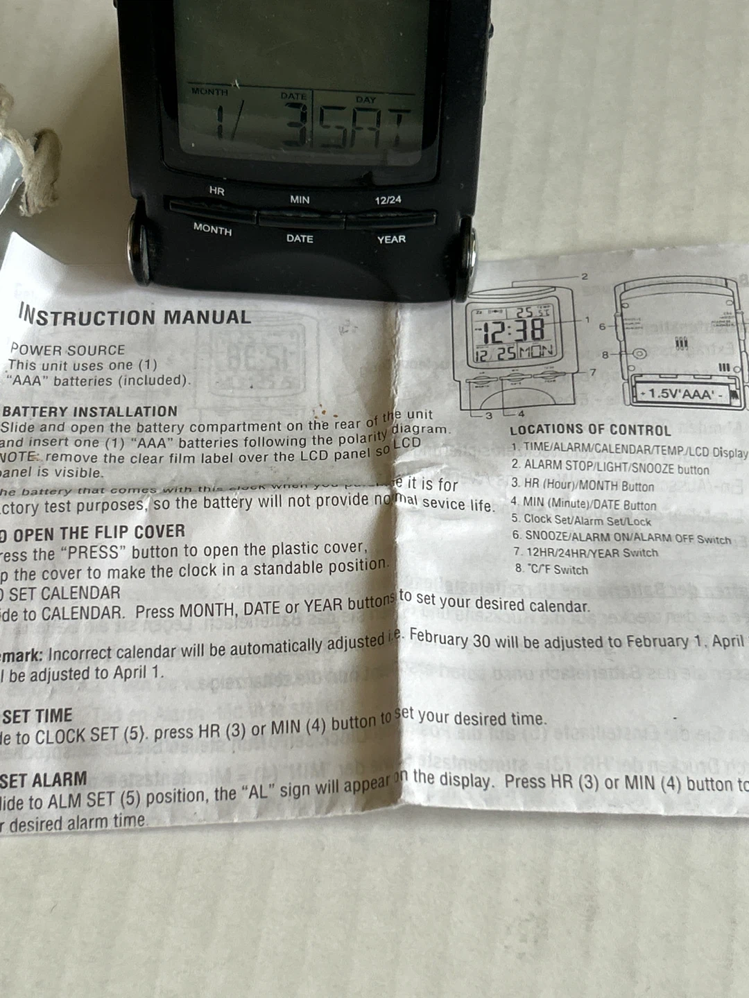 Digital Travel Alarm Clock with Temperature - photo 4