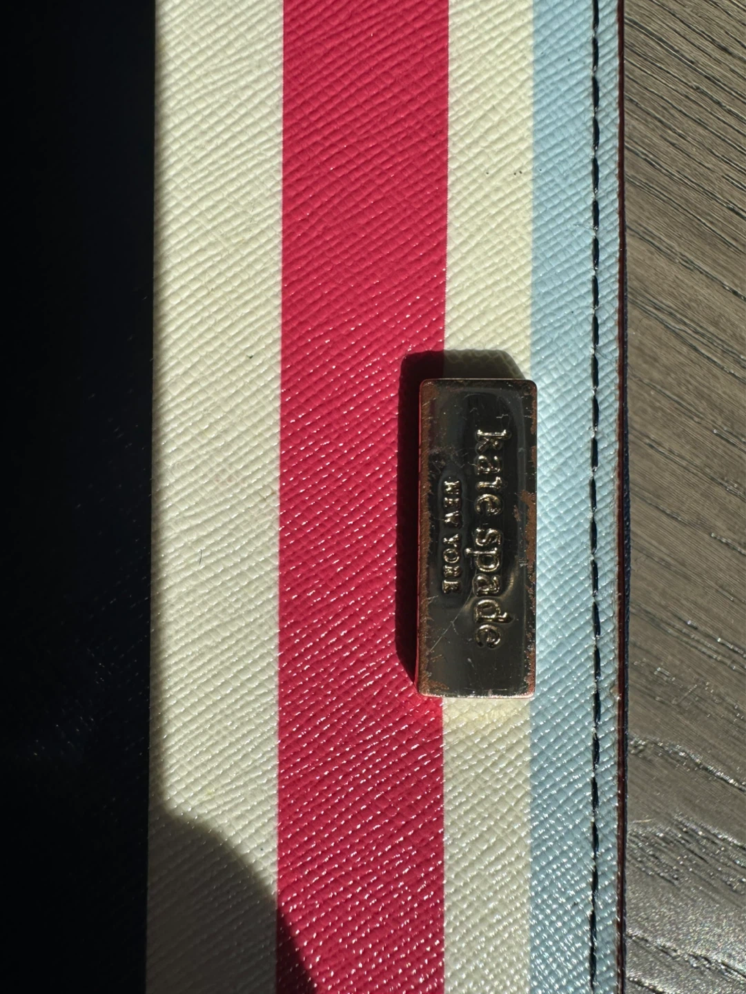 Kate Spade New York Striped Zip Around Wallet Continental Clutch - photo 3