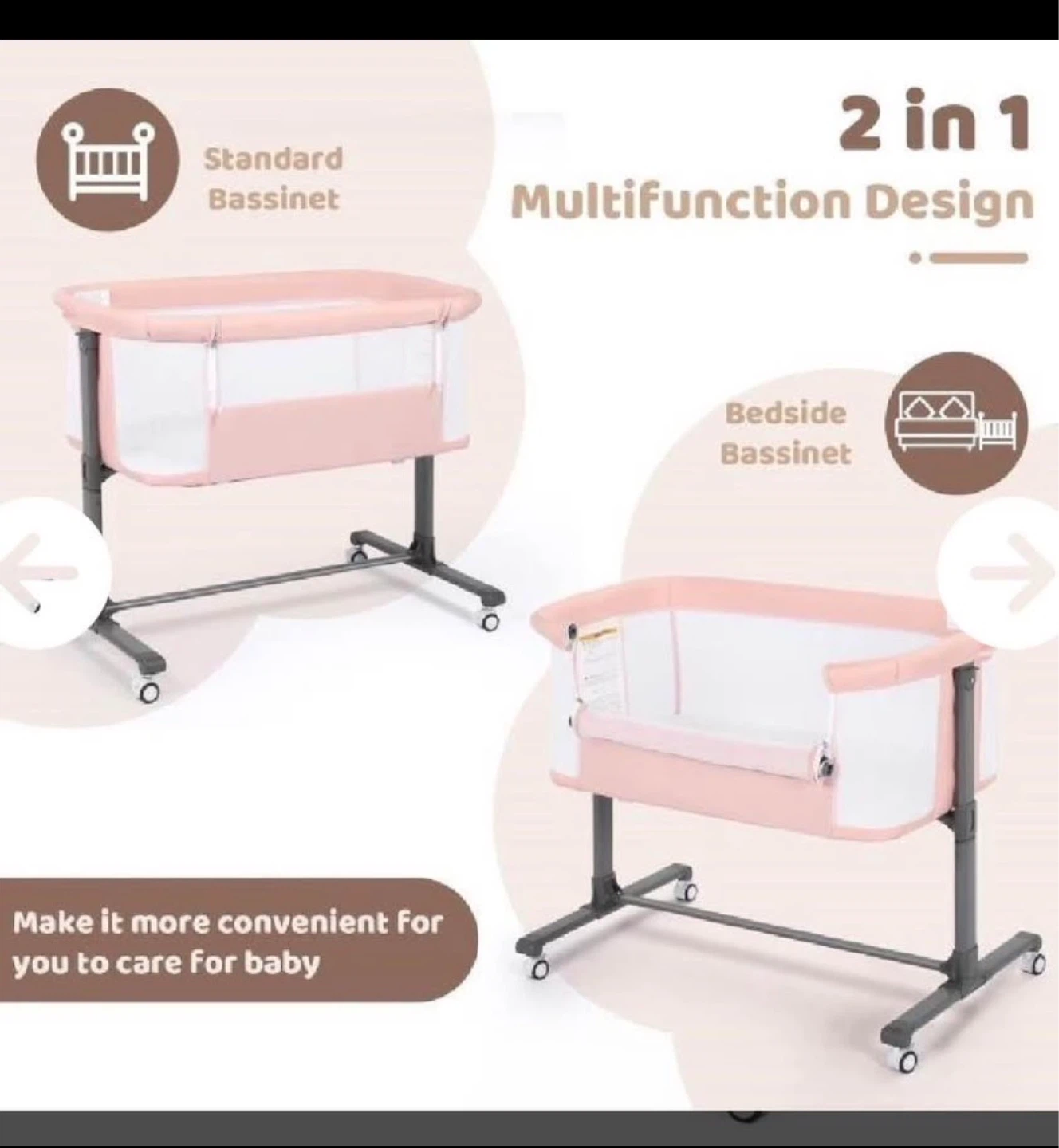 2 in 1 Multifunction Bassinet