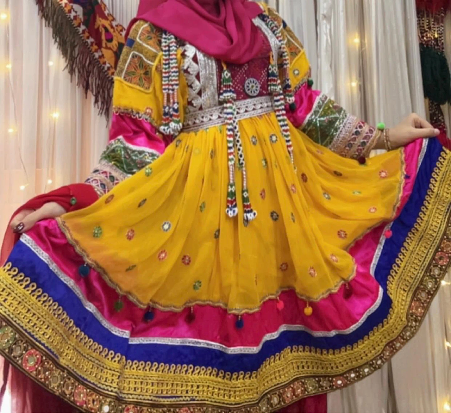 Embroidered Afghan Kuchi Dress with Pants