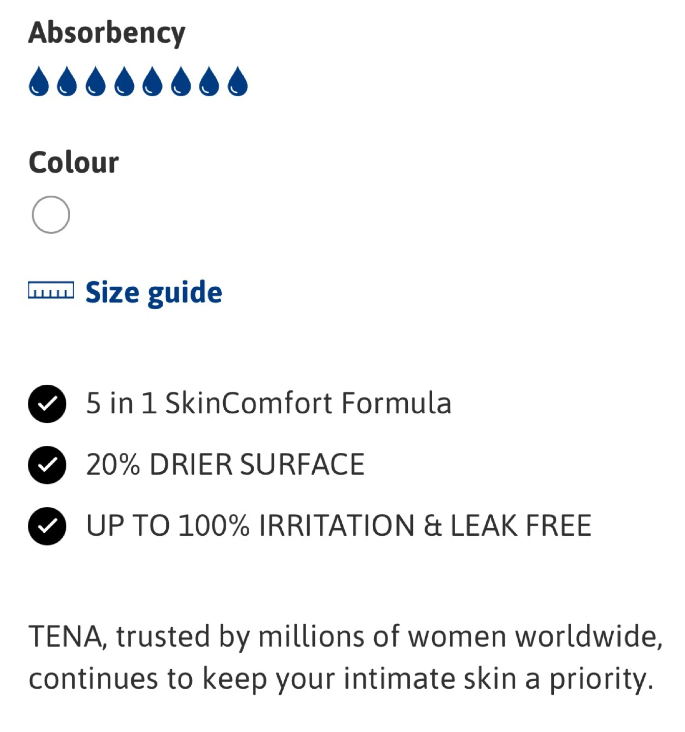 TENA Sensitive Care Overnight Pads – (45 Pads) – New - photo 4
