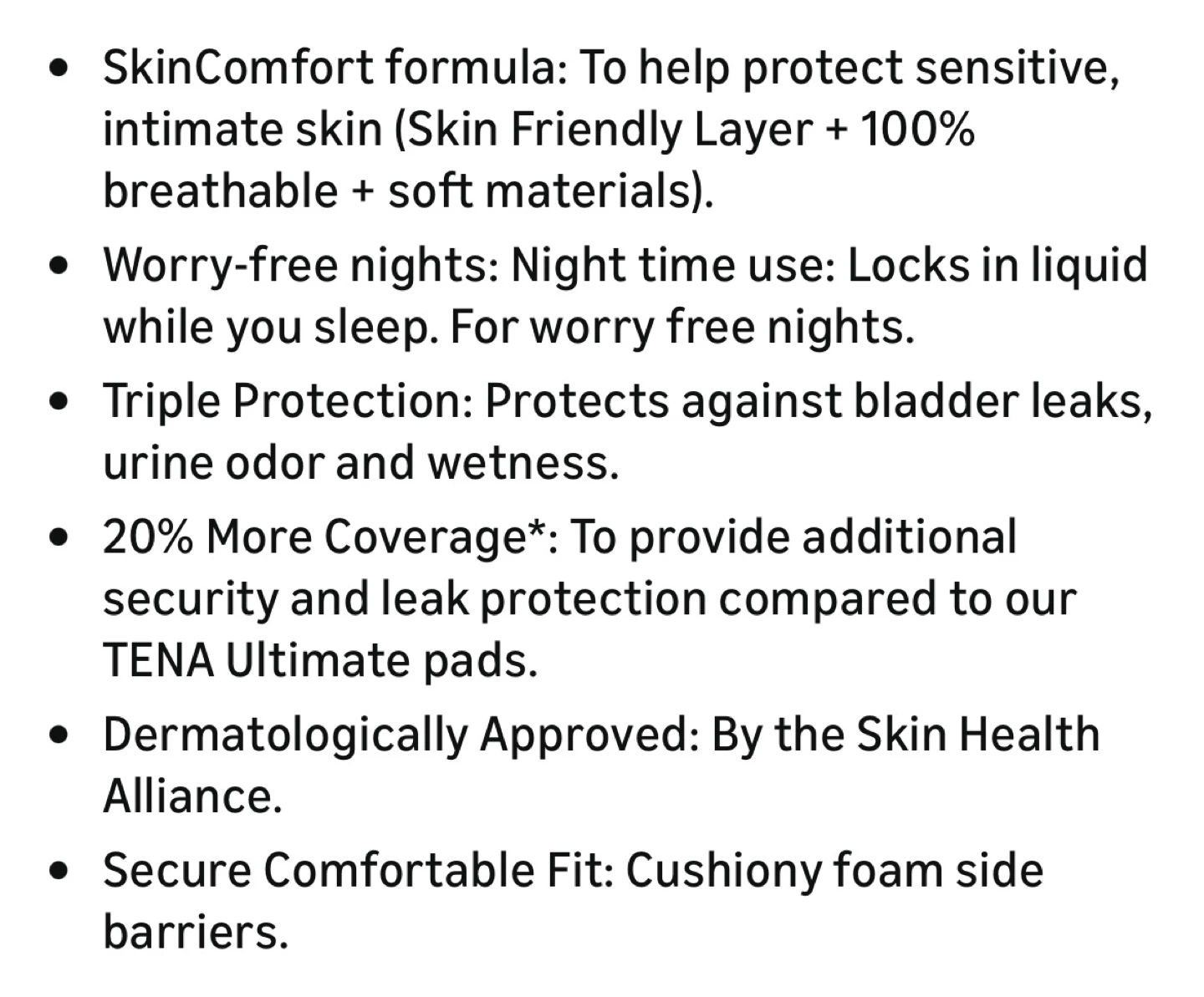 TENA Sensitive Care Overnight Pads – (45 Pads) – New - photo 3