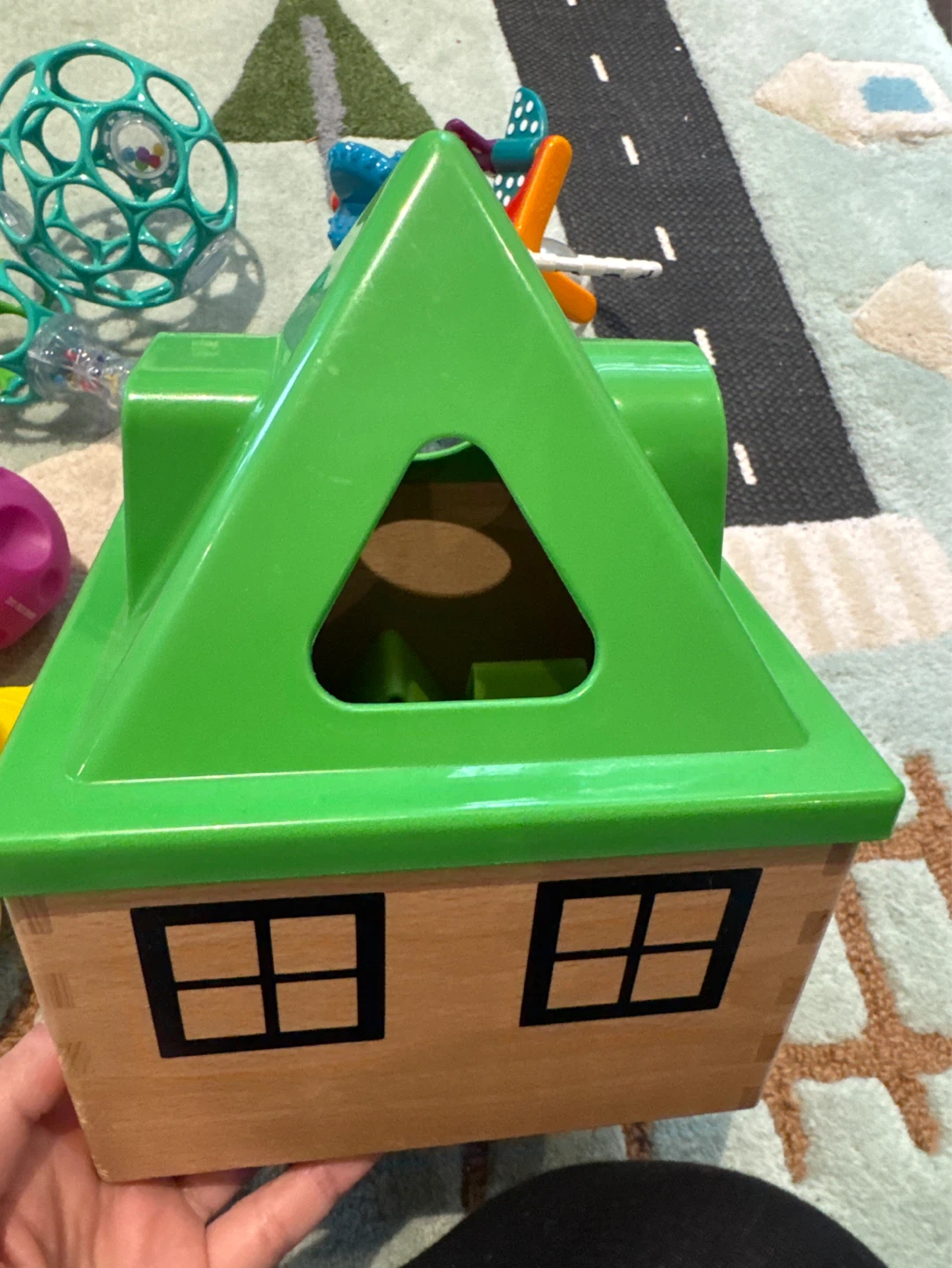 Assorted Montessori Baby Toys: Oball, shape sorter - photo 2